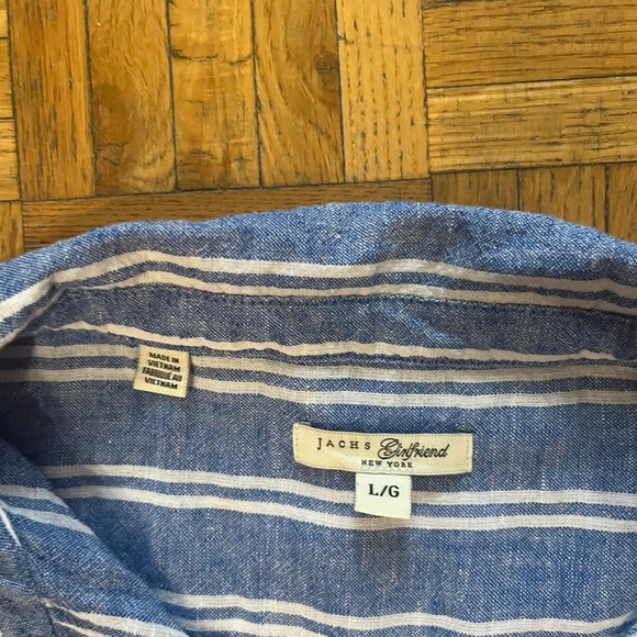 Jacks Girlfriend Striped Tie Blouse - Picture 4 of 5